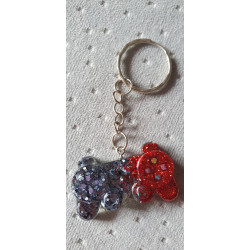 Porte Clé Manette PS/rouge gris